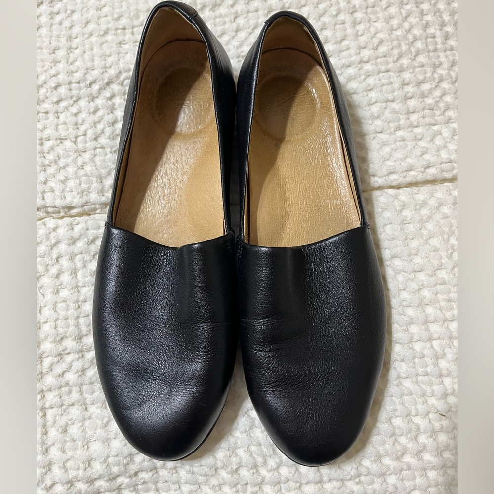 Dansko Black Leather Loafers
